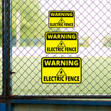 Classic Framed Plus Warning Electric Fence Wall or Door Sign | Health & Safety Warning Signage