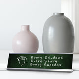 Every Student, Every Story, Every Success Silver Frame Desk Sign (2x8") | Classroom Special Needs Support