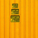 Classic Framed Plus Caution Fertilizer Storage Door or Wall Sign | Farm/Barn Warning Signage