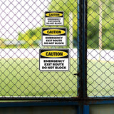 Classic Framed Plus Caution: Emergency Exit Route – Do Not Block Door or Wall Sign | Miscellaneous Warning Signs - Industrial & Construction