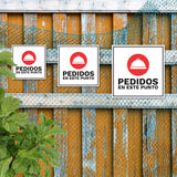 Square Plus Pedidos En este Punto Wall or Door Sign | Spanish | Food Business Front Desk Warning