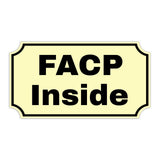 Notched Standard FACP Inside Wall or Door Sign | Facilities and Rooms Sign
