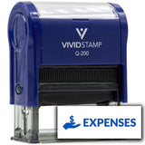 Vivid Stamp Expenses Self-Inking Rubber Stamps Teachers And Schools | Motivational Stamps For Children | Re-inkable Ink Pad
