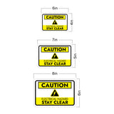 Classic Framed Plus Caution Electrical Hazard Stay Clear Door or Wall Sign | Workplace Health and Safety Warning Signage