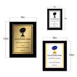 Rugby Customizable Black Frame Wooden Award Plaque | Easel Mount Option | Achievement and Recognition Personalizable Plaques