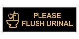 Basic Please Flush Urinal Wall or Door Sign