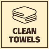 Signs ByLITA Square Clean Towels Door or Wall Sign | Public Signage