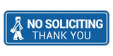 Standard NO Soliciting Thank You (Salesman) Wall or Door Sign