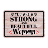 Classic Framed Plus You Are A Strong And Beautiful Woman Wall or Door Sign | Motivational Home Decor
