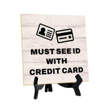 Customer Service Reminders Table Signs 5"x 5" Square Table Sign With Acrylic Easel