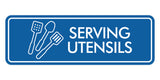 Signs ByLITA Standard Serving Utensils Door or Wall Sign Easy Installation | Durable Construction | Kitchen Essentials | Hygiene | AirBnB Signs
