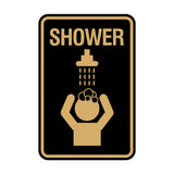 Signs ByLITA Portrait Round Shower (Single) Wall or Door Sign