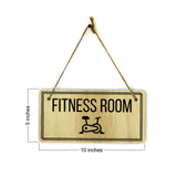 Fitness Room 5x10 Hanging Plus Wall or Door Sign | Home & Office Decor