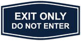 Signs ByLITA Fancy Exit Only Do Not Enter Sign | Legible Lettering | Easy No-Tool Installation | Powerful Foam Tape