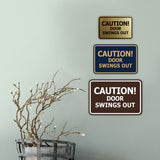 Signs ByLITA Classic Framed, Caution Door Swings Out Wall or Door Sign