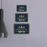 Classic Framed Plus Officina de Iglesia — Church Office Door or Wall Sign | Spanish - Inspirational & Scripture Signs