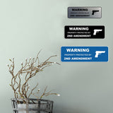 Standard Warning Property Protected By 2nd Amendment Wall or Door Sign