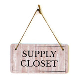 Rooms & Spaces | Rustic Red Wood 5 x 10" Hanging Signs