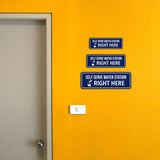Standard Plus Self Serve Water Station Right Here Wall or Door Sign | Public Spaces Signage