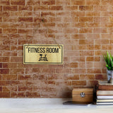 Fitness Room 5x10 Hanging Plus Wall or Door Sign | Home & Office Decor