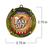 All Quality Stars Design Bake Off Medal | Competition | High Quality Metal Medal - 1st, 2nd, 3rd Place