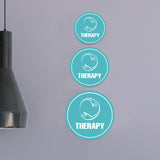 Circle Plus Therapy Wall or Door Sign | Easy Installation | Business & Studio Signage