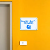 Classic Framed Plus Family Health Services Door or Wall Sign | Hygiene and Safety Signage