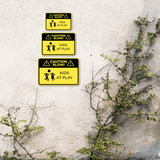 Classic Framed Plus Caution Slow! Kids At Play Wall or Door Sign | Children Safety Sign