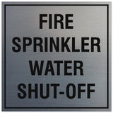 Signs ByLITA Square Fire Sprinkler Water Shut-off Sign - Easy Installation | Durable Material