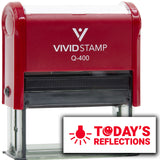 Vivid Stamp Today's Reflections Self-Inking Rubber Stamps Teachers And Schools | Motivational Stamps For Children | Re-inkable Ink Pad