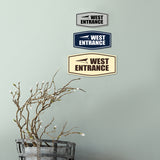 Fancy West Entrance Wall or Door Sign