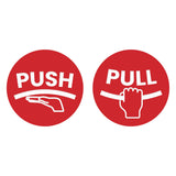 Signs ByLITA Circle Push and Pull Door Signs (Hands Vectors) Door Sign