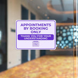 Classic Framed Plus Appointments by Booking Only – Thank You for Your Understanding Door or Wall Sign | Medical Facility Greeting & Reception