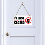 Please Keep Door Closed 5x10 Hanging Plus Wall or Door Sign | Business and Office Signage