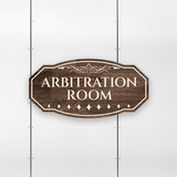 Victorian Plus Arbitration Room Wall or Door Sign | Legal and Courtroom Decoration