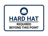 Classic Framed Plus Hard Hat Required Beyond This Point — Wall or Door Sign | Safety & PPE - Sign