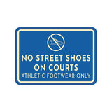 Classic Framed No Street Shoes on Courts — Wall or Door Sign | Sport Court & Field - Sign