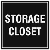 Signs ByLITA Square Storage Closet Sign - Easy Installation | Durable Material