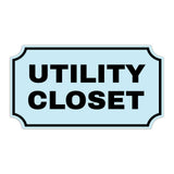Notched Standard Utility Closet Wall or Door Sign | Facilities and Rooms Sign