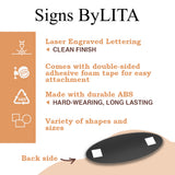 Signs ByLITA Oval Please Close Door Behind You Sign - Laser-Engraved Lettering | Durable ABS Plastic | Vibrant Colors | Powerful Foam Tape