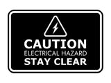 Signs ByLITA Classic Framed Caution: Electrical Hazard - Stay Clear Door or Wall Sign Easy Installation | Health And Safety | Building And Warning Signs