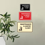 Signs ByLITA Classic Framed Maintenance & Janitor Closet Wall or Door Sign