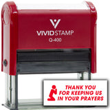 Vivid Stamp Thank you for keeping us in your prayers Self-Inking Rubber Stamps