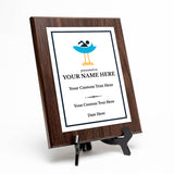 Swimming Customizable Wooden Award Plaque | Easel Mount Option | Achievement and Recognition Personalizable Plaques