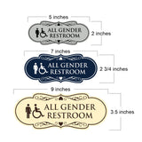 Signs ByLITA Designer All Gender Room Restroom Wall or Door Sign