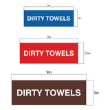 Signs ByLITA Basic Dirty Towels Sign | Laundry Room or Spa Organization (Multipacks)