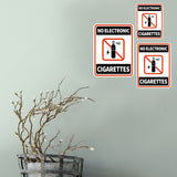 Portrait Round Plus No Electronic Cigarettes Wall or Door Sign | Warning Signage