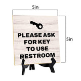 Customer Service Reminders Table Signs 5"x 5" Square Table Sign With Acrylic Easel