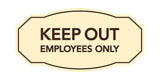 Signs ByLITA Victorian Keep Out Employees Only Business Wall or Door Sign
