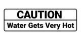 Standard Caution Water Gets Very Hot Wall or Door Sign Multipack